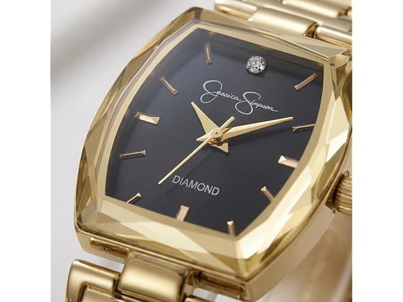 Jessica Simpson Square Watch Metal Band