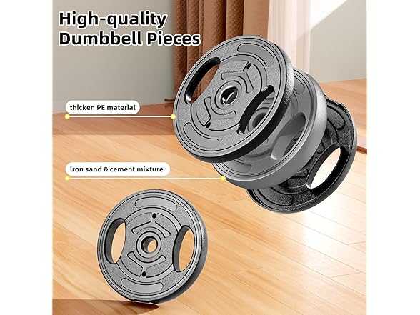 2x35lbs 4 in 1 Adjustable Dumbbell Set