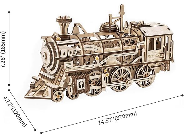 ROKR Locomotive Mechanical Wooden Gear 3D