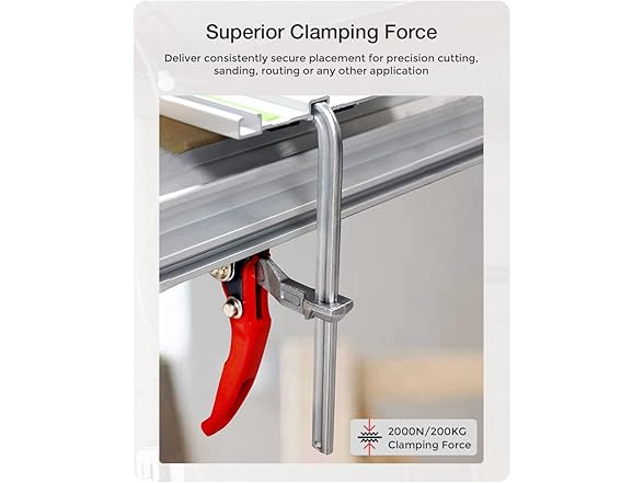 Quick Ratchet Track Saw Guide Rail Clamp