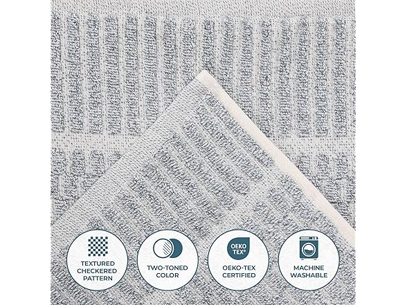 Superior 6PC Juno Hand Towels, Denim Blue