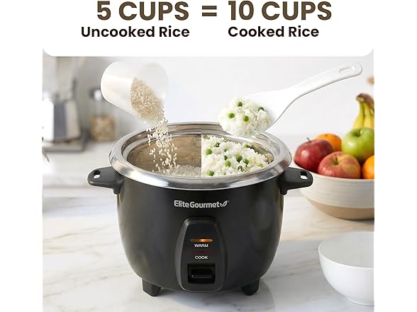 Elite Gourmet ERC2001BX 10-Cup Electric Rice Cooker