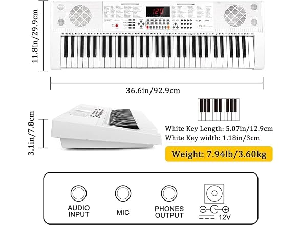 Vangoa 61 Key Keyboard Piano