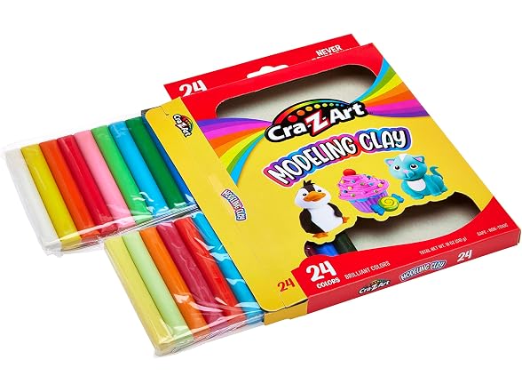 Cra-Z-Art Modeling Clay, 17.5 oz, 24 Count (10901)