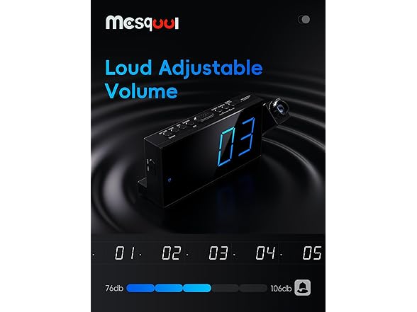 Digital Large LED Display Projection Alarm Clock