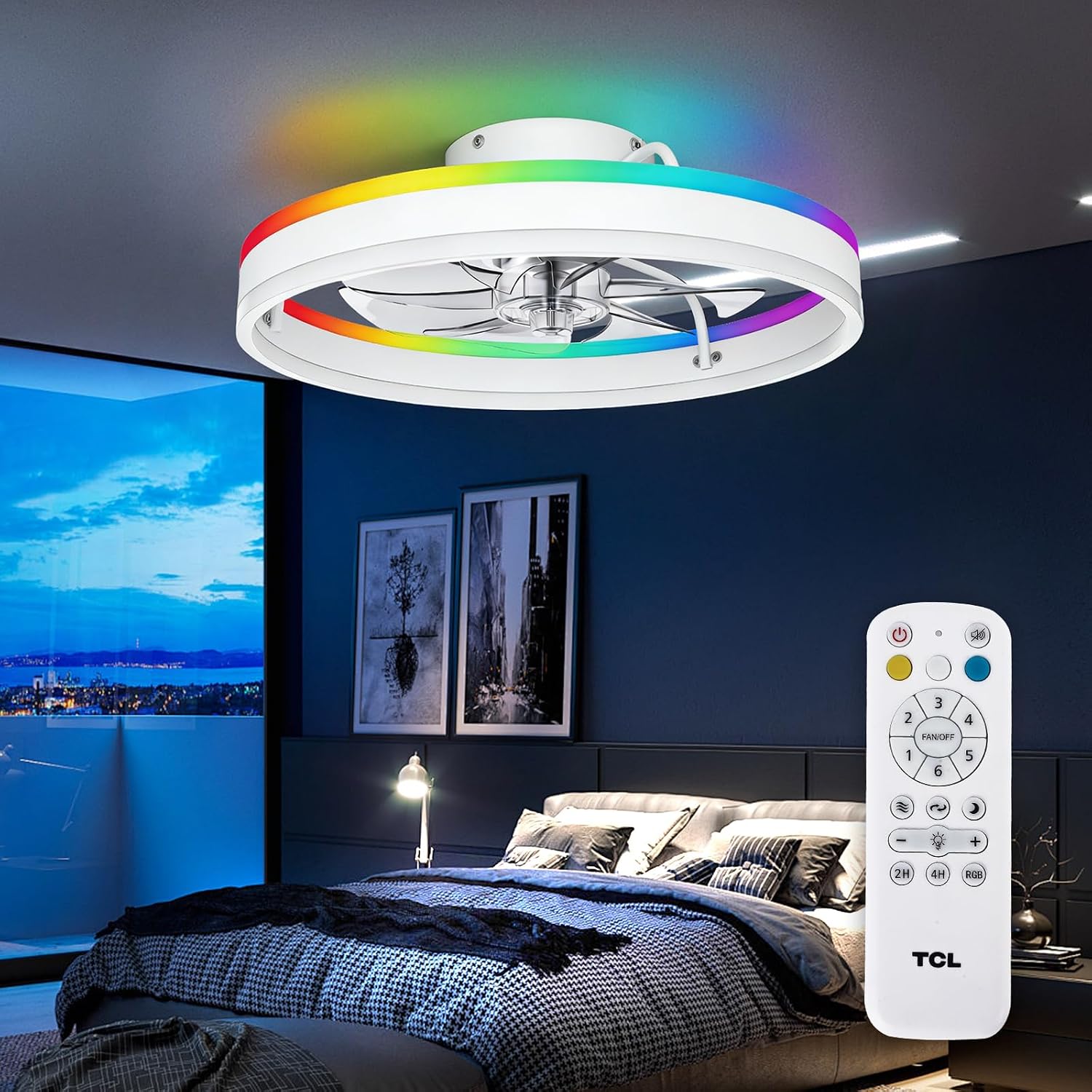 TCL 20" RGB LED Ceiling Fan w/ Remote - Gallery 11