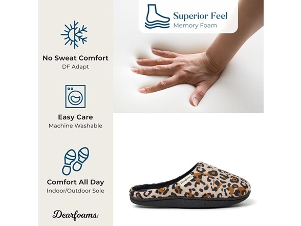 Dearfoams Women's Velour Clog Slipper (5-6)