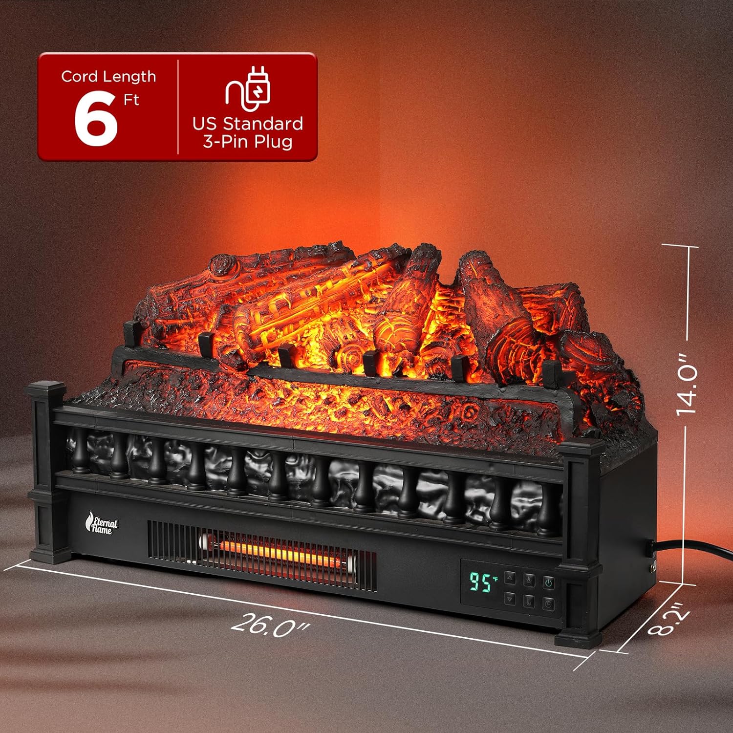 TURBRO Eternal Flame 26" Smart Fireplace - Gallery 13