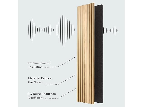 ROOMTEC Wood Slat Panels 2pk Oak