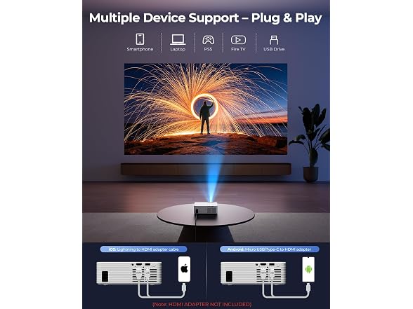 ELEPHAS Mini Portable Projector