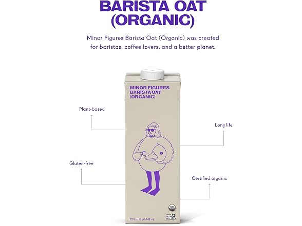 Minor Figures Organic Barista Oat Milk, 