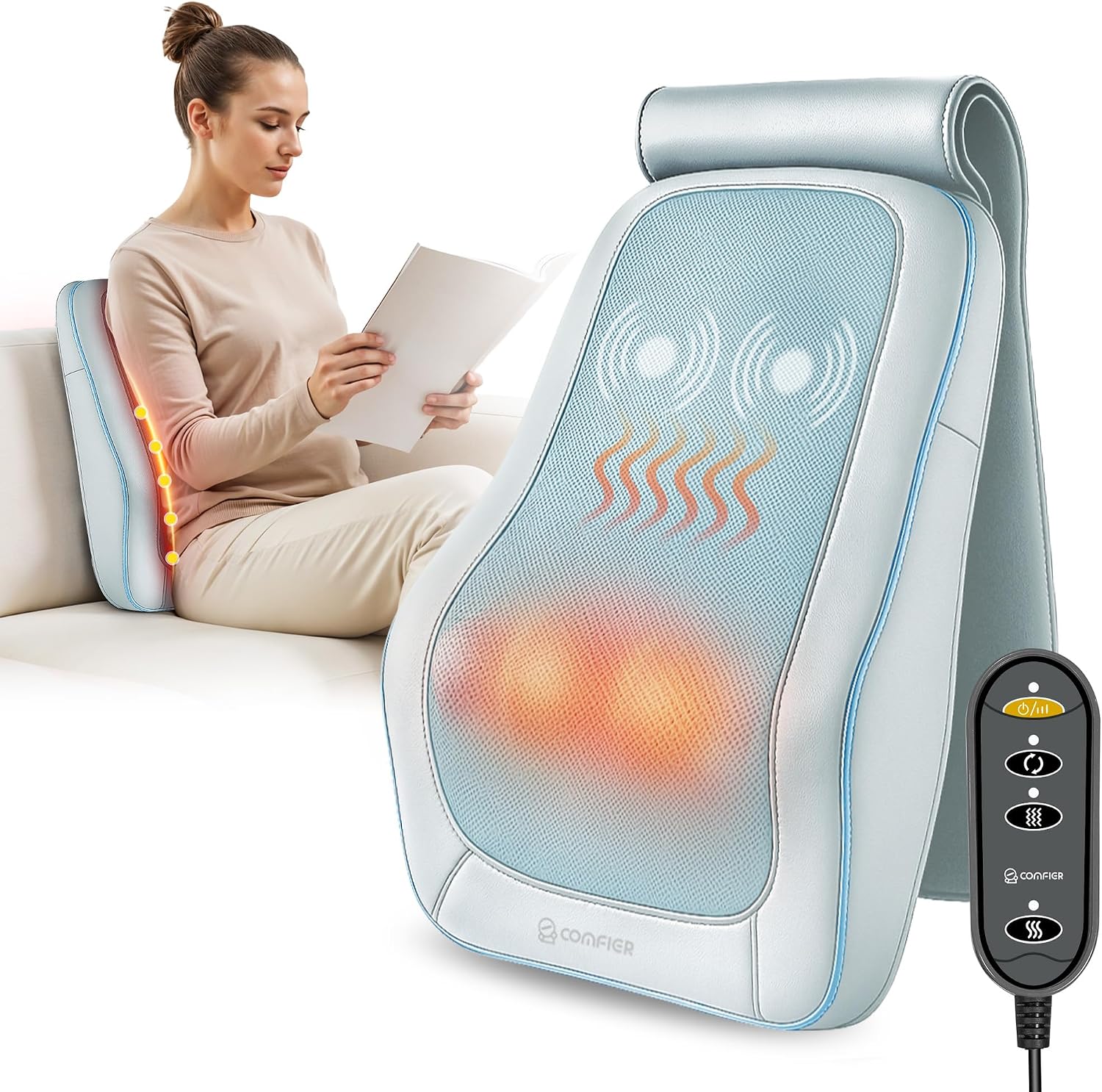 COMFIER Shiatsu Back Massager with Heat - Gallery 13