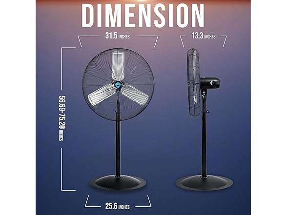Tornado Tornado 8850 CFM 30” High Velocity Pedes