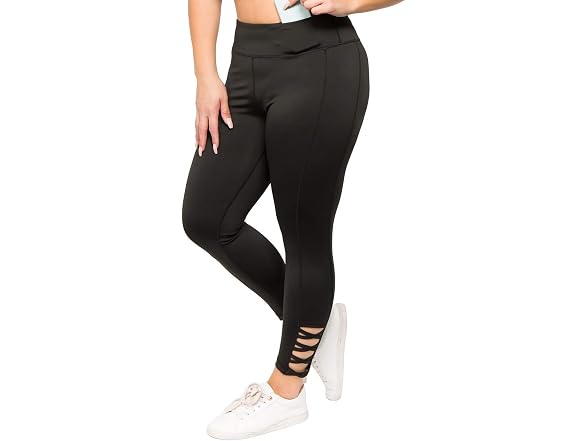 Yelete Women (M) Active Lattice Ankle Leggings