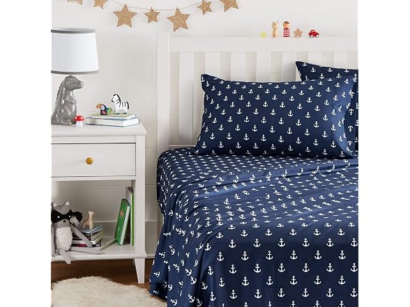 Amazon Basics 3Pc Kid's Anchor Sheet Set