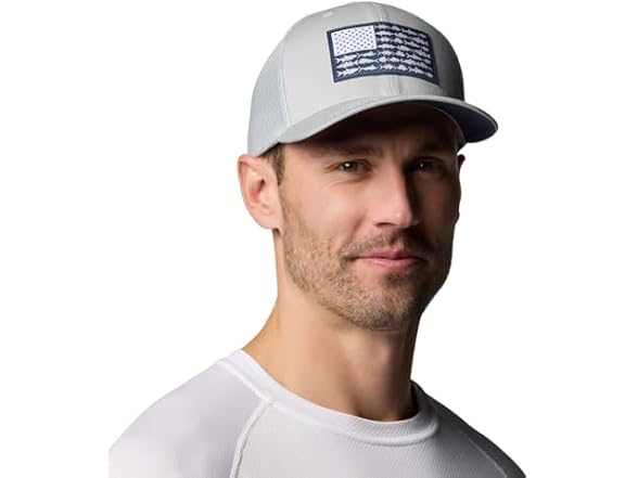 Columbia Unisex PFG Fish Flag Mesh  Cap S/M