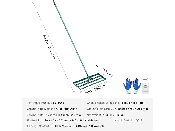 VEVOR Lawn Leveling Rake