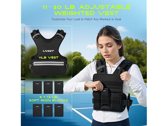 Zelus Adjustable Soft Iron Weighted Vest 11-20lbs