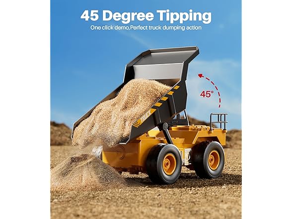 Geyiie RC Dump Truck Toy for Kids