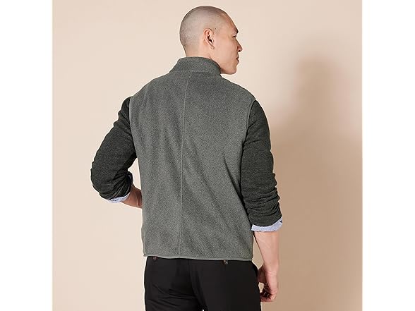 AE Mens FullZip Polar Fleece Insulated Vest