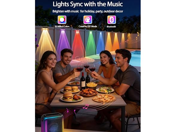 8 Pack RGB Outdoor Fence Lights
