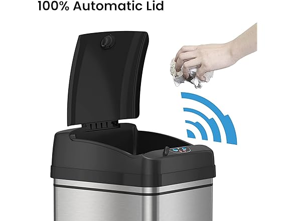 iTouchless 13 Gallon Automatic Trash Can