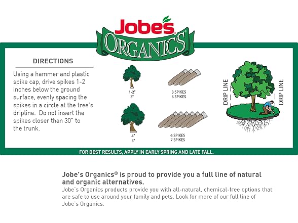 Jobe’s Organics Evergreen Fertilizer Spikes