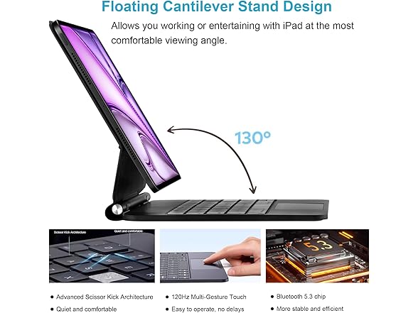 Nanhent Backlit Keyboard Case for iPad