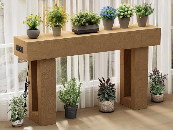 63" Long Console Table w/Outlets & USB Ports