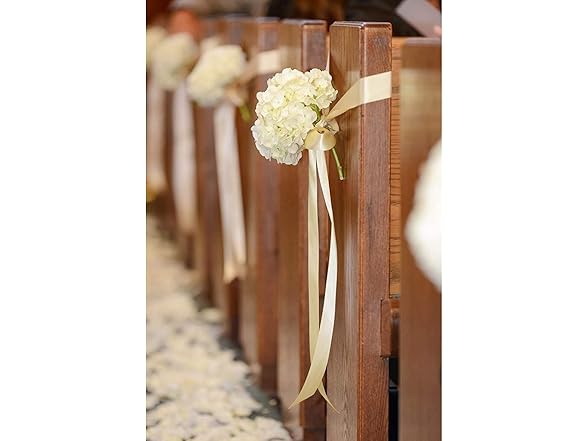 FUNCANDLE Rice White Satin Ribbon 1,25 Yard Solid