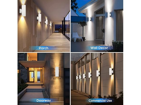 TOBUSA 2Pk Outdoor Wall Sconces- Choose Color