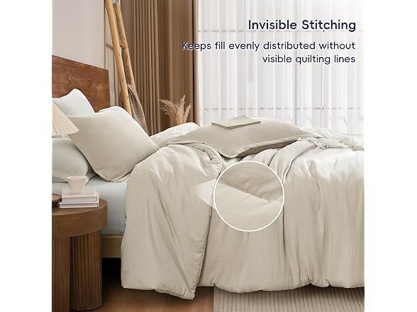 Natural Color Queen Cotton Comforter Set