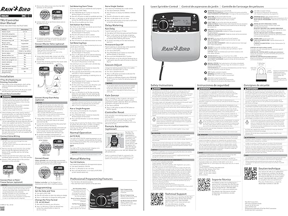 Rain Bird Rain Bird TRU8O Program-Based Indoor/Outdoor I