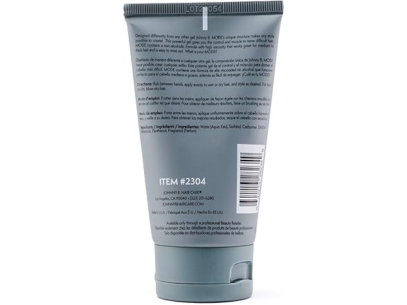(2 Pack) Johnny B Mode Styling Gel, 3.3 oz