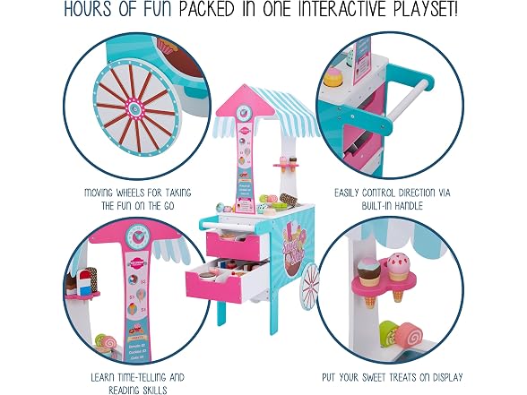 Lil Jumbl Wooden snack Cart 01