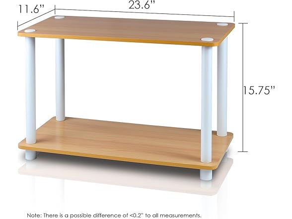 Furinno Turn-N 2-Tier No Tools Tube Shelf