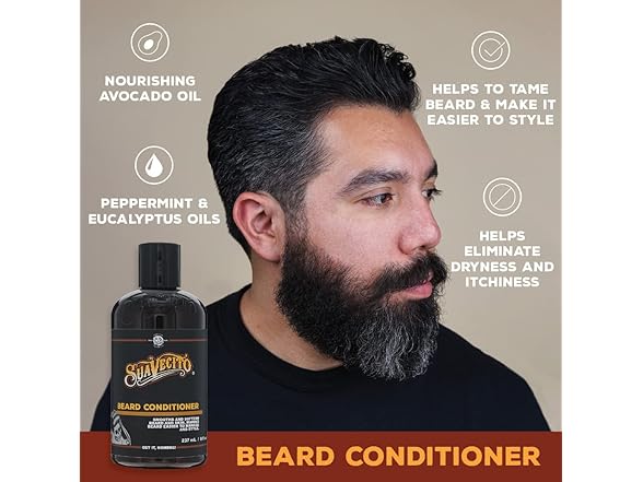 (2 Pack) Suavecito Beard Conditioner, 8 oz