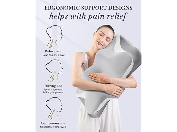 Silkena Cervical Neck Pillow for Pain Relief