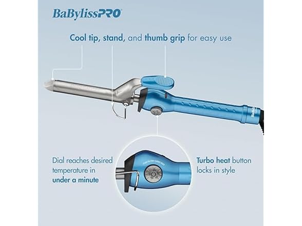 BaBylissPRO Nano Titanium Spring Curling Iron 1 1/4 Inch