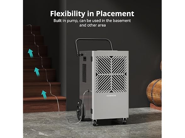 Kesnos 155 Pints Commercial Dehumidifier with Pump