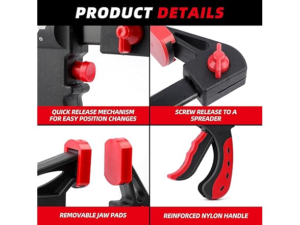 EHDY EHDY Bar Clamps for Woodworking, 12 Inc