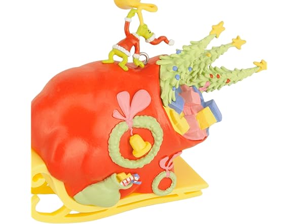 Hallmark Grinch on Sleigh Ornament