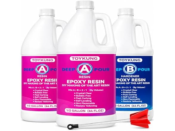 Deep Pour Epoxy Resin, 1.5 Gallon 2 to