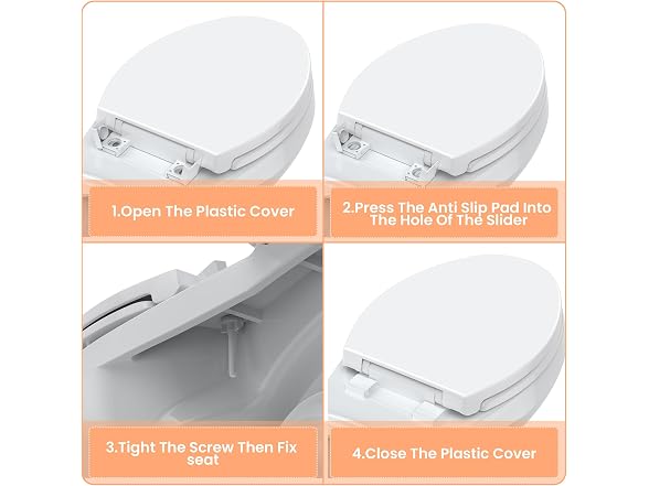 Garvee Toilet Seat Cover Elongated Toilet Seat