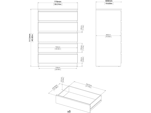 5 Drawer Chest