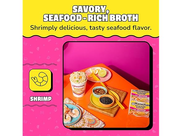 12PK Maruchan Instant Lunch Ramen Noodles, Shrimp