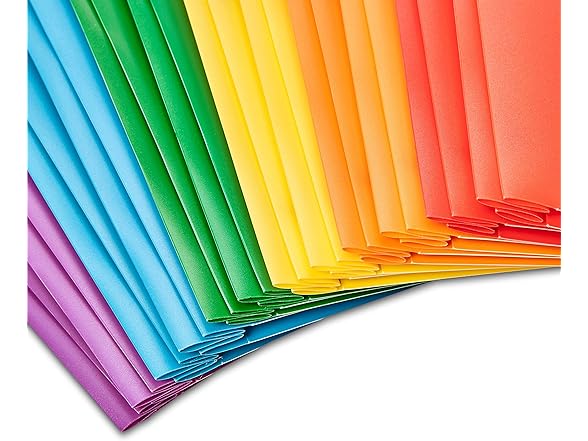Amazon Basics Heavy Duty Plastic 2 Pocket Folder, 144Pk