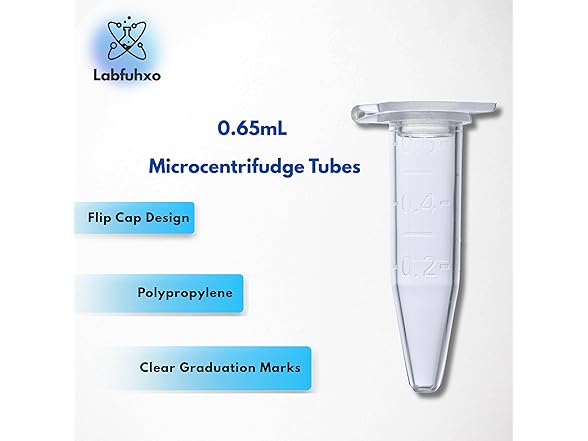 0.65mL Microcentrifuge Tubes 500pk