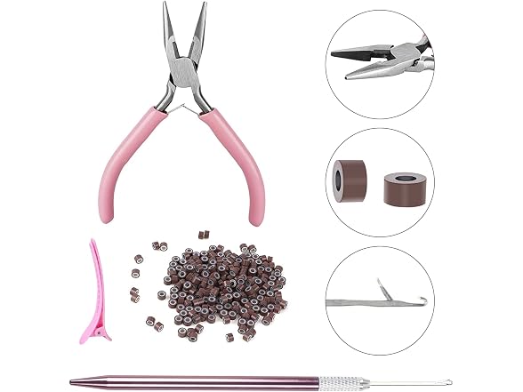 FEENGYU Hair Tinsel Kit, 2400 Strands 12 (47 in)