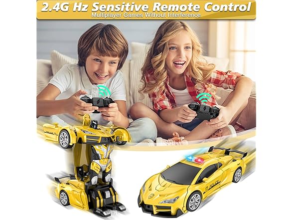 Yellow Transforming Police Car